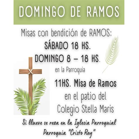 DOMINGO DE RAMOS Parroquiales Colegio Stella Maris Rosario