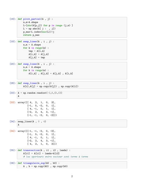 Solution Numpy Pivot De Gauss Studypool