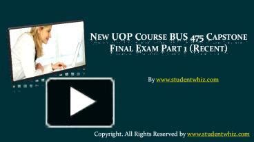 PPT BUS 475 Capstone Final Exam PowerPoint Presentation Free To