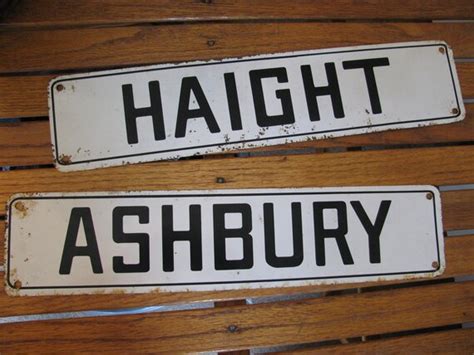 Vintage Iconic Haight Ashbury Street Signs 1960s By Gaelianna