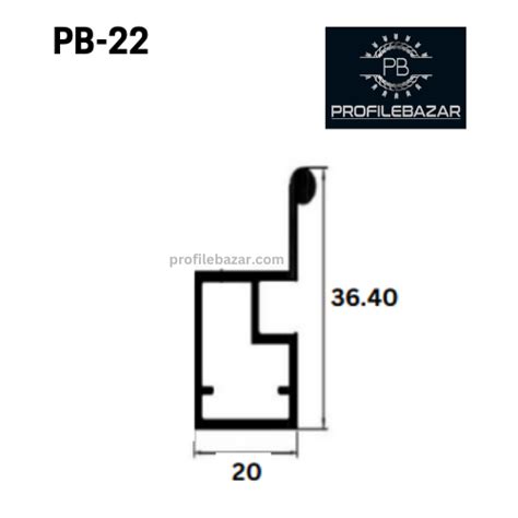 20mm Handle Shutter Profile For Glass Fitting