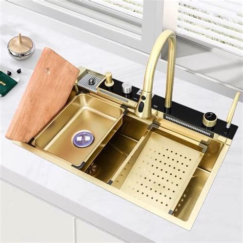 Modern Stainless Steel Smart Nano Handmade Kitchen Sink With