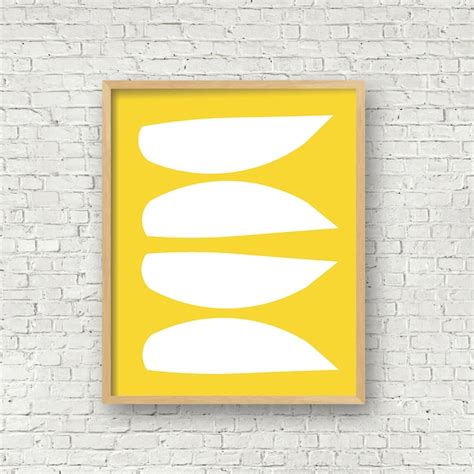 Yellow Abstract Art - Etsy