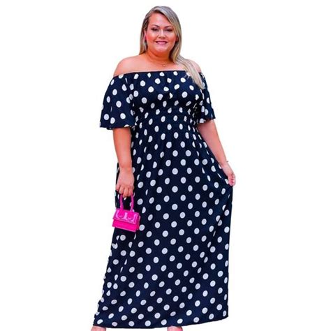 Vestido Longo Plus Size Moda 2023 Dia Das Mães Roupa Barata Donaluu