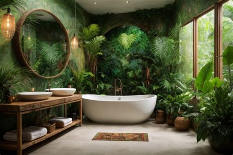 Luxury Bathroom - Jungle Theme Free Stock Photo - Public Domain Pictures