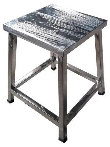 Stainless Steel Silver Hospital Bedside Stool Polished Size X Ft