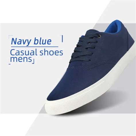 Mens Navy Canvas Shoes Roadtek