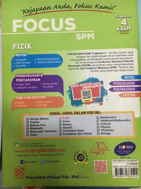 FOCUS FIZIK TINGKATAN 4 Hobbies Toys Books Magazines Textbooks