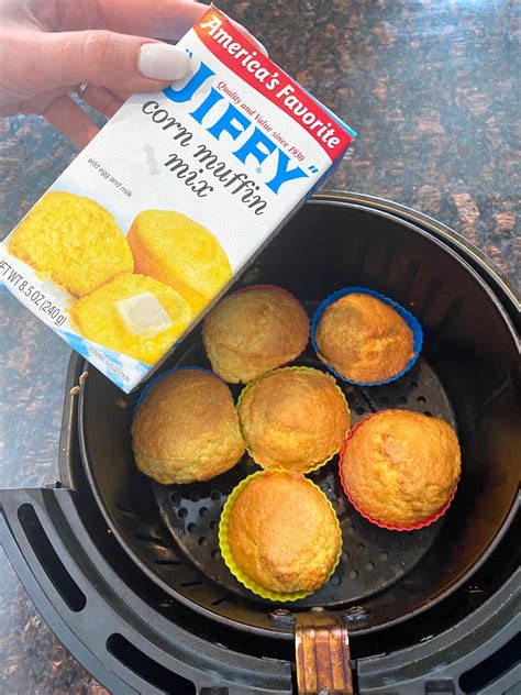 Air Fryer Cornbread Muffins From Jiffy Corn Muffin Mix Melanie Cooks