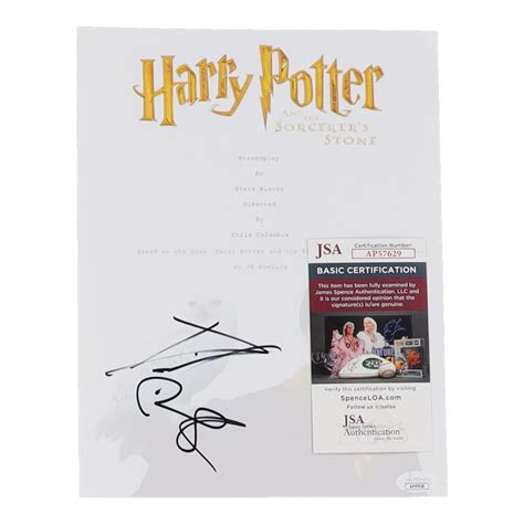 Daniel Radcliffe Signed Harry Potter And The Sorcerer S Stone Movie