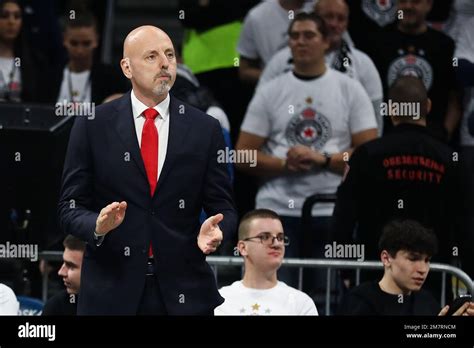 Belgrade Serbia January Head Coach Sasa Obradovic Of As