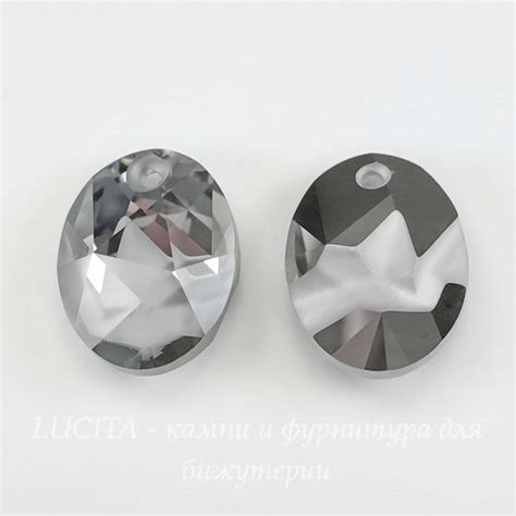 6911 Подвеска Сваровски Kaputt Oval Crystal Light Chrome 26 мм Купить