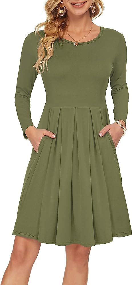 Casual Dresses With Sleeves Knee Length