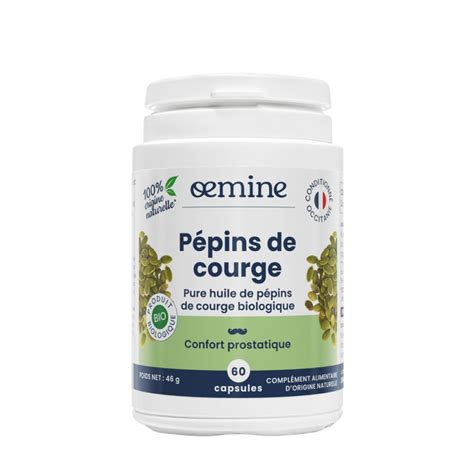 Oemine Pépins de courge bio confort prostatique et urinaire