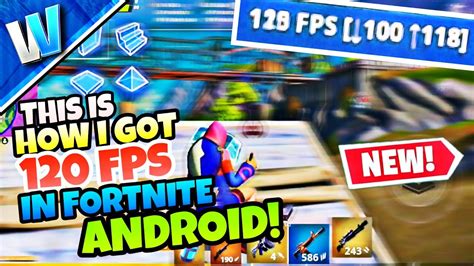 Fortnite Android 120 Fps How I Got 120 Fps In Fortnite Mobile Android