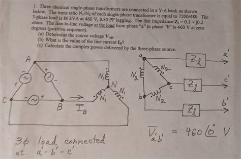 Solved 1 Three Identical Single Phase Transformers Are