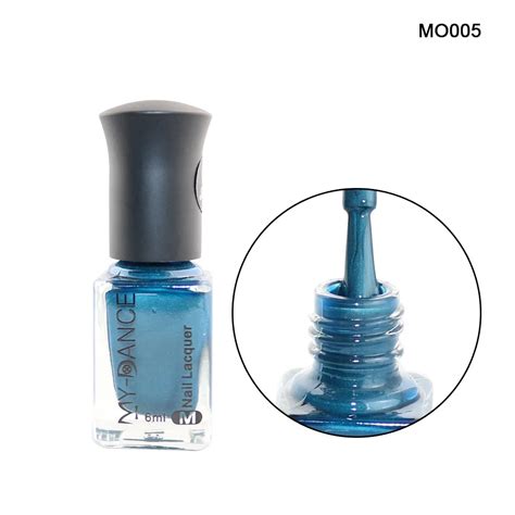 Metallic Long Lasting 6ML Blue Color Nail Polish Mirror Lacquer Glossy ...