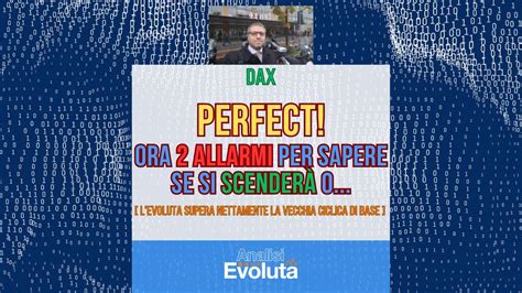 DAX Analisi Evoluta Weekly Del 2 03 2024 Perfect Ora 2 Allarmi Per