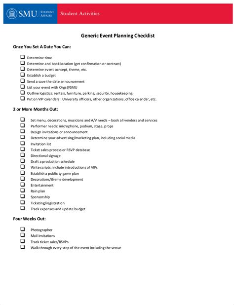 Event Planning Checklist - 13+ Examples, Format, How to Create, Pdf