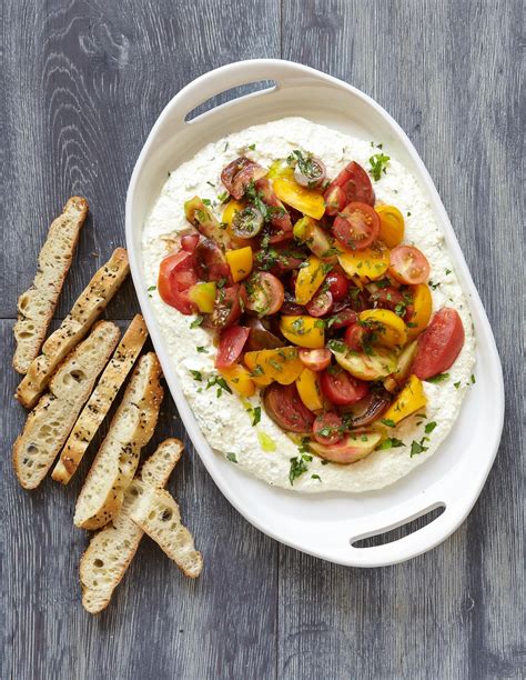 Whipped Herb Ricotta Summer Tomatoes The Yellow Table Recipe Summer Tomato Recipe