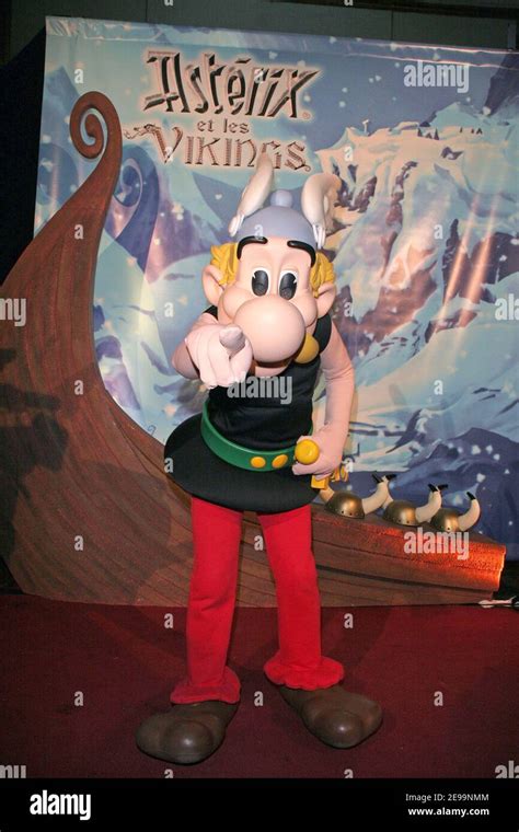 Legendary cartoon's character Asterix attends the premiere of 'Asterix et les Vikings' at the ...