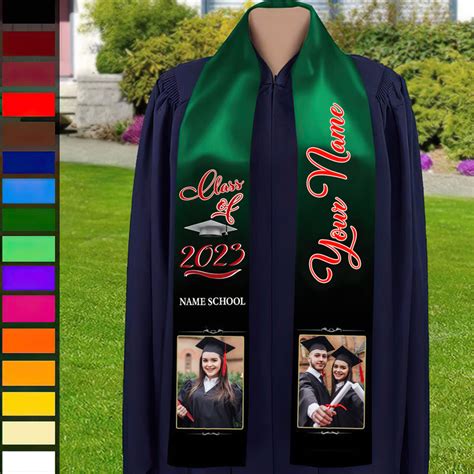 Personalized Custom Photo Class Of 2023 Stoles Sash Graduation T Hm