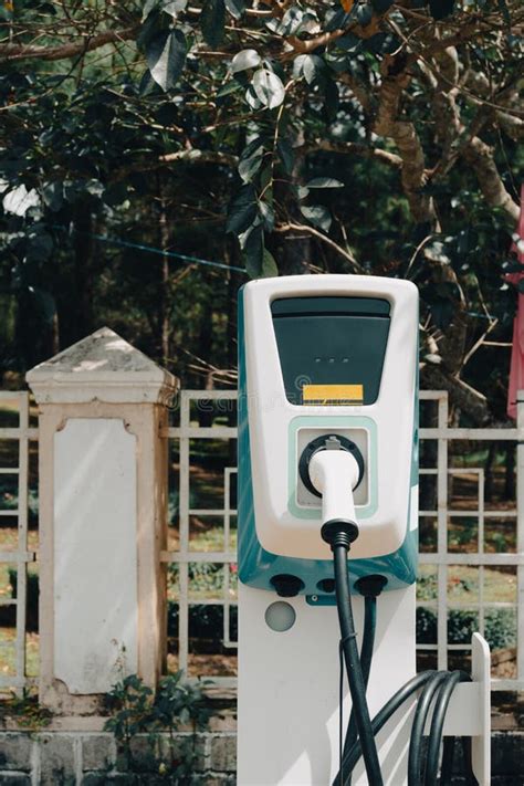 EV Electric Car Charging Station, Parking Lot in Vietnam Stock Photo ...