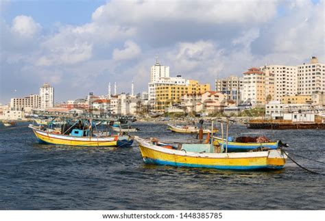 Photo Palestinian Fishingboats Gaza Strip Palestine Stock Photo (Edit Now) 1448385785