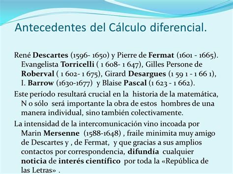 Antecedentes Historicos Del Calculo Diferencial XIli