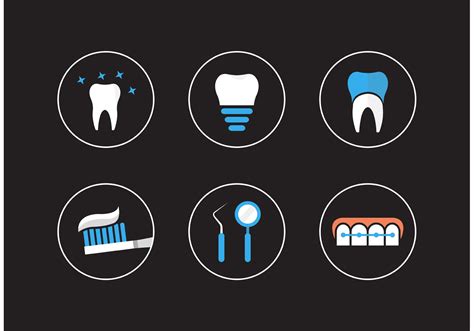 Dental Icons Vector Art At Vecteezy