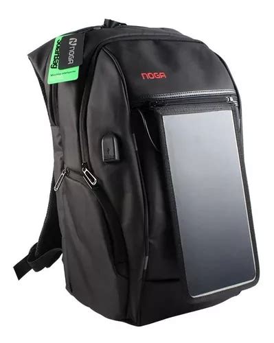 Mochila Panel Solar Power Bank Carga Celular Tablet Noga Sl