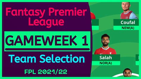 Gw Team Selection Fantasy Premier League Tips Fpl Minute