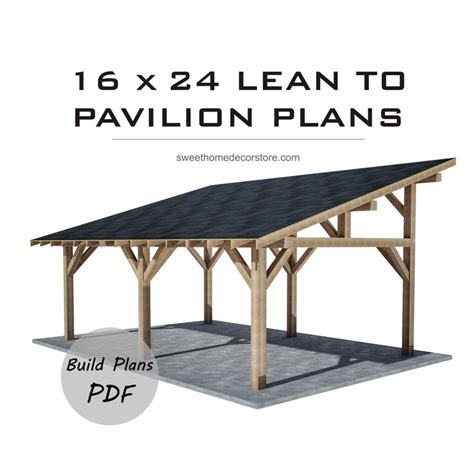 Diy X Lean To Pavilion Plans In Pdf Carport Plans Pdf Wooden