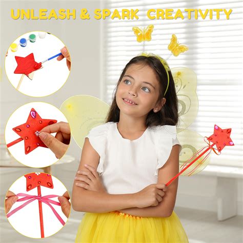 Snapklik Pllieay Princess Fairy Wand Kit Includes Unfinished