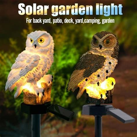 Eule Solar Licht Mit Solar Led Panel Unechte Eule Wasserdicht Garten