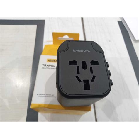 Jual Krisbow Steker Travel Adaptor Usb A Shopee Indonesia