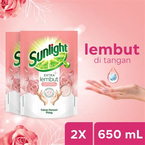 Jual Sunlight Extra Lembut Sabun Cuci Piring 650ml Twinpack Shopee