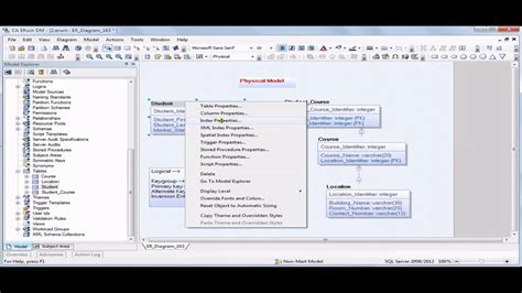 005 Erwin Data Modeler Indexes Youtube