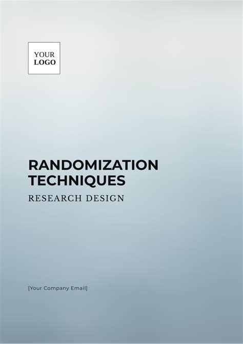 Free Randomization Techniques Research Design Template Edit Online