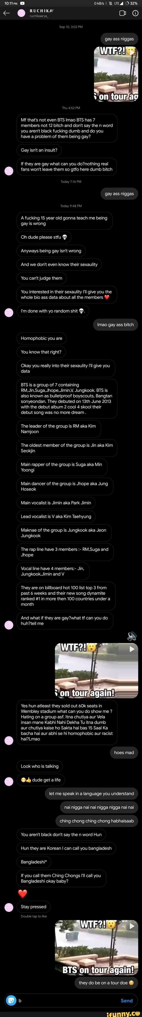 RUCHIKAYY Ruchikaarya Sep 10 PM Gay Ass Niggas Mf That S Not Even BIS