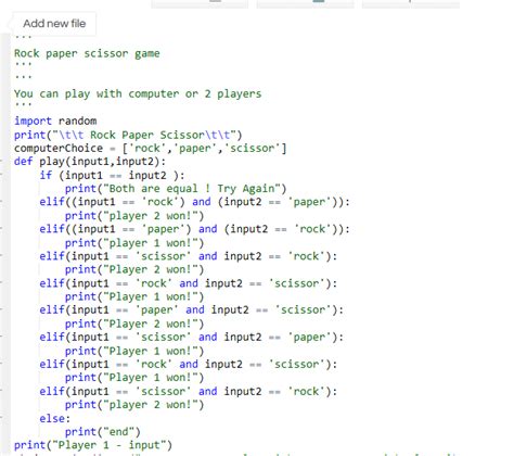 Learn Python Program For Rock Paper Scissor Game In Python