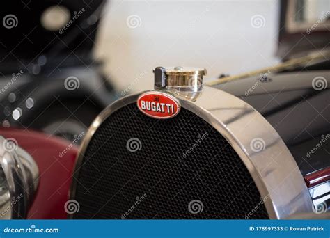 Vintage Bugatti Car Emblem editorial stock photo. Image of grill ...