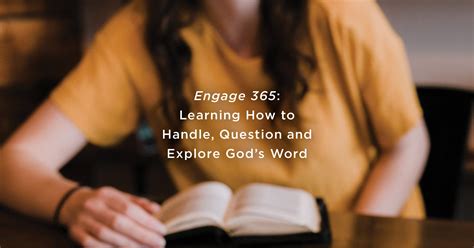 engage  learning   handle question  explore gods word