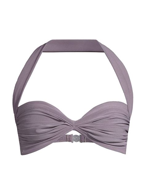 Buy Norma Kamali Bill Bikini Top Purple At Off Editorialist