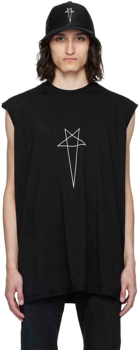 Black Tarp T Shirt By Rick Owens Drkshdw On Sale