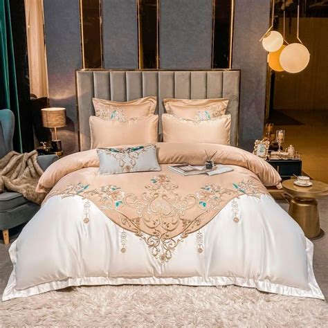 Champagne Duvet Cover Set Luxury Designer Bedding Set