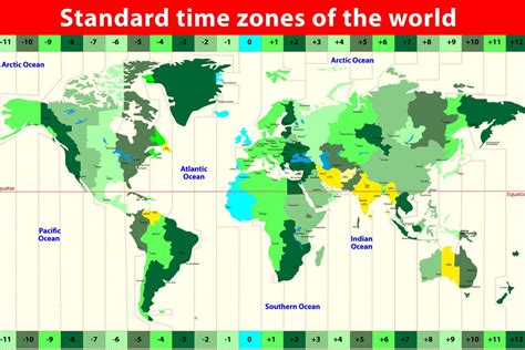 Décalage Horaire Carte Des Fuseaux Horaires Et Calcul Du Décalage