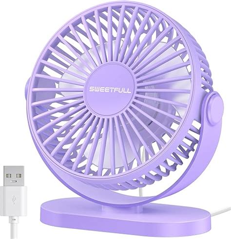 Amazon SWEETFULL USB Desk Fan Small Quiet 3 Speeds Mini Personal