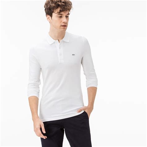 Lacoste Erkek Slim Fit Uzun Kollu Beyaz Polo Ph Lacoste