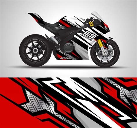 Premium Vector Racing Motorcycle Wrap Decal Illustration Racing